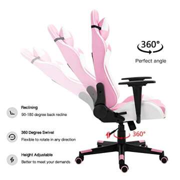 Modern-Depo Adjustable Gaming Chair for Comfort & Style