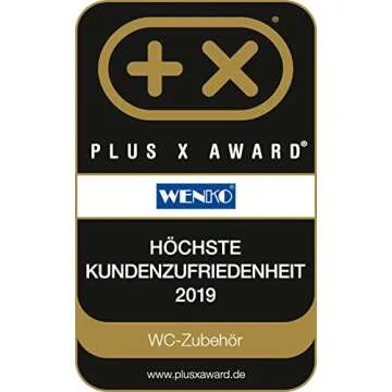 WENKO Small Trash Can with Lid, Garbage Bin with Swing Lid, Bathroom Trash Can, Waste Basket for Small Spaces, Bedroom, Office, Guest Toilet, 1.7 gal, Gray, 7.68 x 7.68 x 12.2 inch