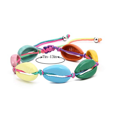 Rainbow Shell Necklace and Bracelet Set for Women and Girls
