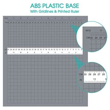 Paper Cutter, Paper Trimmer with Safety Guard, 12" Cut Length Paper Slicer with 16 Sheet Capacity Paper Cutting Board,Guillotine Paper Cutters and Trimmers for Cardstock Cardboard Vinyl (Gray)