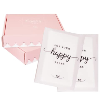 Wedding Tissues Packs For Guests- Set of 20- For Your Happy Tears Tissues- Wedding Favors for Guests...