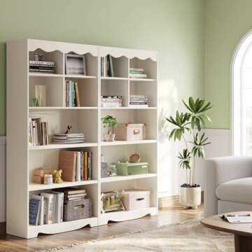 LINSY HOME 5-Tier Bookshelf - Stylish Storage Solution