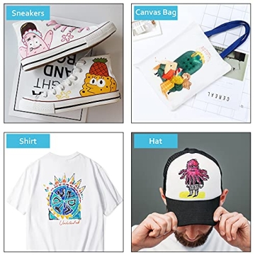 Lelix Fabric Markers - 30 Dual Tip Pens for Crafting