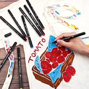 Lelix Fabric Markers - 30 Dual Tip Pens for Crafting