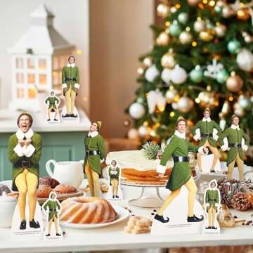 Star Cutouts Buddy Elf Christmas Table Decorations