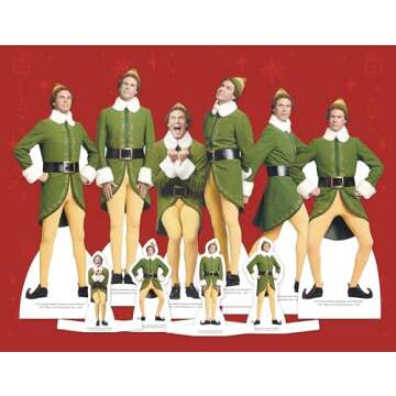 Star Cutouts Buddy Elf Christmas Table Decorations