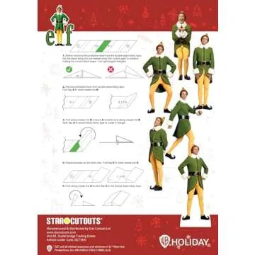 Star Cutouts Buddy Elf Christmas Table Decorations