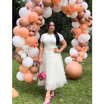 Flygo Women's Long Maxi Tulle Skirt for Elegant Occasions