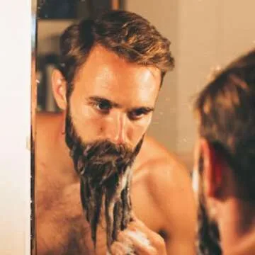 ZEUS Beard Wash & Beard Conditioner Set with Green Tea for Men, Soften, Hydrates & Moisturizes - MADE IN USA (Sandalwood)