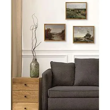 ARPEOTCY Vintage Framed Canvas Wall Art - 8x10 Waterproof