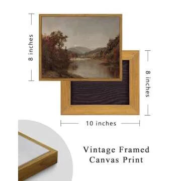 ARPEOTCY Vintage Framed Canvas Wall Art - 8x10 Waterproof