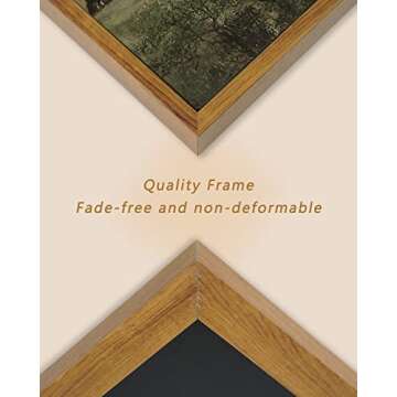 ARPEOTCY Vintage Framed Canvas Wall Art, 8x10 inches, Waterproof, for Living Room