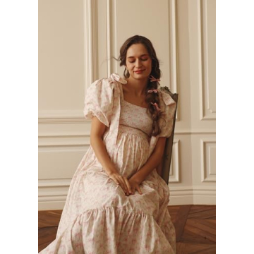 Stylish Cotton Pregnancy Dress for Baby Showers and Photoshoots