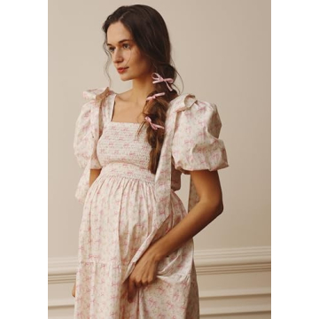 Stylish Cotton Pregnancy Dress for Baby Showers and Photoshoots