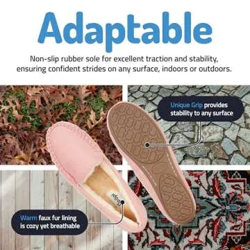 Floopi Women Slippers - Cozy Faux Fur & Memory Foam for Comfort