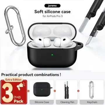 Joremx AirPods Pro 3 Case with Cleaning Kit and Keychain