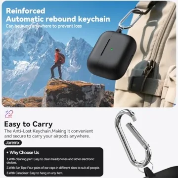 Joremx AirPods Pro 3 Case with Cleaning Kit and Keychain