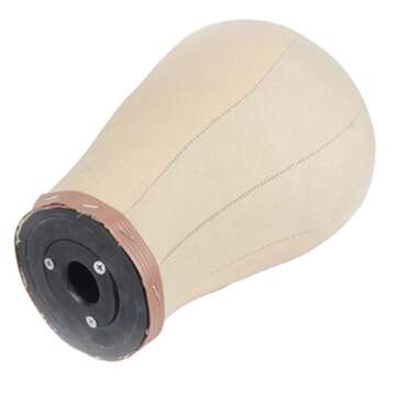 WeKen Canvas Cork Model Head for Fixing Wigs/Hats Block Stand 19"