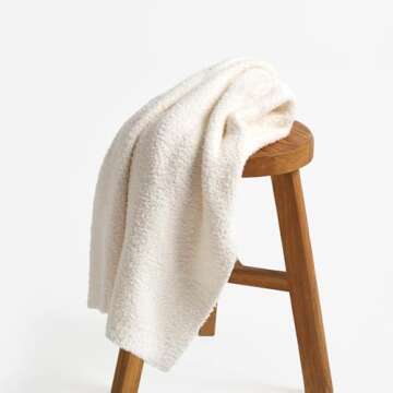 EVERGRACE Soft Plush Baby Blanket for Boys Girls, Double-Sided Fleece Fuzzy Toddler Nursery Blanket Lightweight Warm Cozy Throw Blanket for Baby Crib, Couch, Bed, Ivory White, 30"x40"