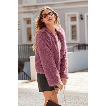 PRETTYGARDEN Women’s Fleece Cropped Jacket - Warm & Stylish