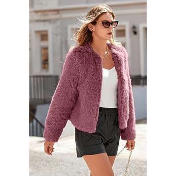 PRETTYGARDEN Women’s Fleece Cropped Jacket - Warm & Stylish