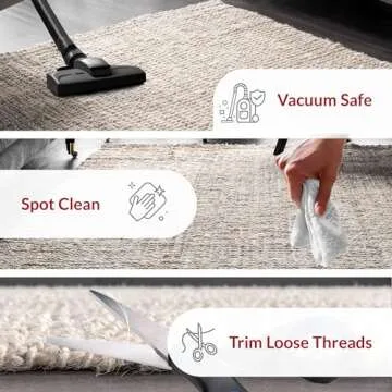 nuLOOM Ashli Farmhouse Jute Rug, Durable & Stylish