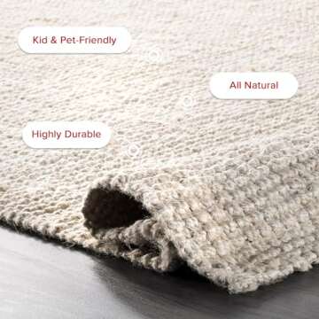nuLOOM Ashli Farmhouse Jute Rug, Durable & Stylish