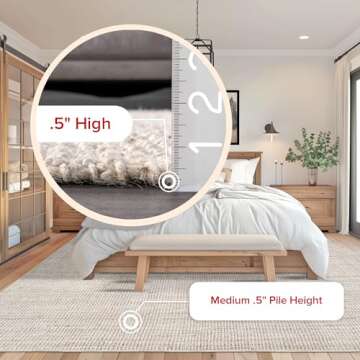 nuLOOM Ashli Farmhouse Jute Rug, Durable & Stylish