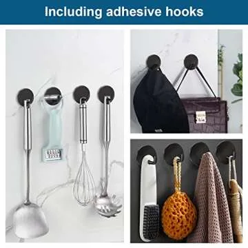 Durable Diesisa Shower Razor Holder & Adhesive Hooks Set