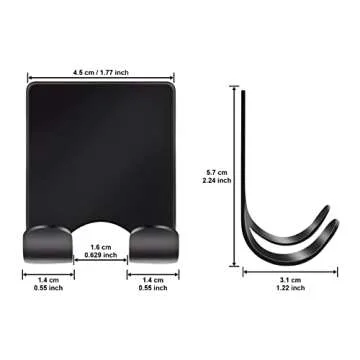 Durable Diesisa Shower Razor Holder & Adhesive Hooks Set