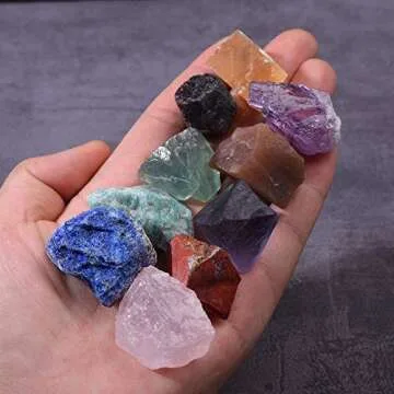 15pcs Gemstones Chakra Crystals and Healing Stones Kit for Yoga, Meditation,Zen