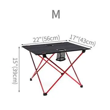 Outry Lightweight Folding Camp Table with Cup Holders