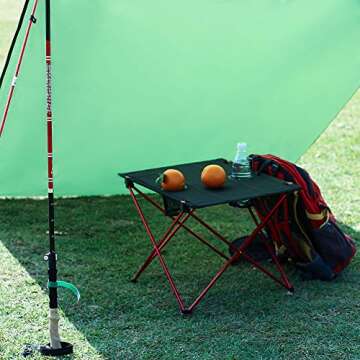 Outry Lightweight Folding Camp Table with Cup Holders