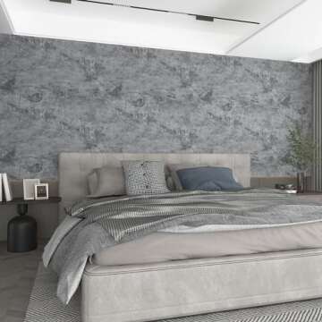 BAYYA Concrete Wallpaper Countertops Contact Paper Cement Grey Wallpaper Peel and Stick 15.75" x 196.85" 3D Rustic Industrial Style Waterproof Removable Self Adhesive Vinyl Film for Bathroom Kitchen