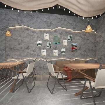 BAYYA Concrete Wallpaper Countertops Contact Paper Cement Grey Wallpaper Peel and Stick 15.75" x 196.85" 3D Rustic Industrial Style Waterproof Removable Self Adhesive Vinyl Film for Bathroom Kitchen