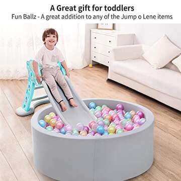 Heopeis Soft Plastic Ball Pit Balls, 100pcs Plastic Toy Balls for Kids, Crush Proof Balls for Girl Boy Baby Toddler, Ball Pool Play Tent, Baby Kiddie Pool Water Toys, Party Decoration