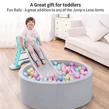 Heopeis Soft Plastic Ball Pit Balls, 100pcs Plastic Toy Balls for Kids, Crush Proof Balls for Girl Boy Baby Toddler, Ball Pool Play Tent, Baby Kiddie Pool Water Toys, Party Decoration