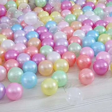 Heopeis Soft Plastic Ball Pit Balls, 100pcs Plastic Toy Balls for Kids, Crush Proof Balls for Girl Boy Baby Toddler, Ball Pool Play Tent, Baby Kiddie Pool Water Toys, Party Decoration