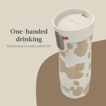 Contigo x Ally Love Stainless Steel Vacuum-Insulated Travel Mug with Autoseal and Easy Clean Lid, Spill-proof, Keeps Drinks cold 24 hrs & hot for 11 hrs, BPA Free, 16oz., West Loop 3.0, Oatmilk