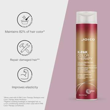 Joico K-PAK Color Therapy Color-Protecting Shampoo | For Color-Treated Hair | Boost Shine | Improve Elasticity | Repair Breakage | Rebuild Damaged Hair | With Keratin & Argan Oil | 10.1 Fl Oz