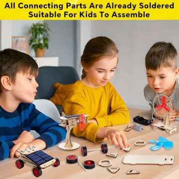 STEM Kits for Kids Age 8-10-12-14, Science Kits for Kids Age 8-12, STEM Toys Gifts for Boys Age 8 9 10 12 13 14, Car Building Science Experiment Projects for Kids 9-12, Solar Power & Engineering Kit