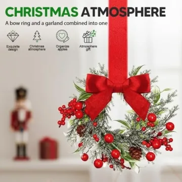 6 Mini Christmas Wreaths - Perfect Holiday Decor for Your Home