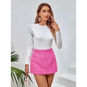 DIERAN Women's Summer Short Skirts High Waist Skirt Casual Mini Skirts