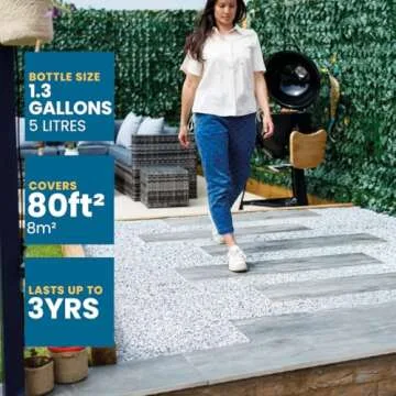 EASIHOLD Mulch Glue - 1.3 Gallon/XL Size - Mulch and Rock Glue for Landscaping and Stabilizing Mulch and Pea Gravel. Lasts up to 3 Years, Non Toxic, Ready to Use, Fast Drying.