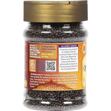 Rani Black Mustard Seeds Whole Spice (Kali Rai) 3.5oz (100g) PET Jar ~ All Natural | Gluten Friendly | NON-GMO | Vegan | Indian Origin