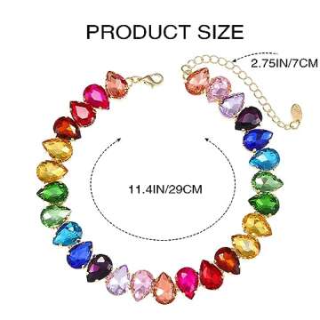 JEAIRTS Sparkly Rhinestone Choker Necklace for Women