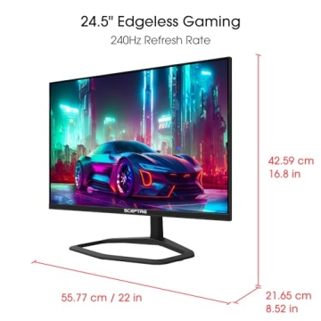 Sceptre 24.5-inch 240Hz Gaming Monitor with FreeSync & Built-in Speakers
