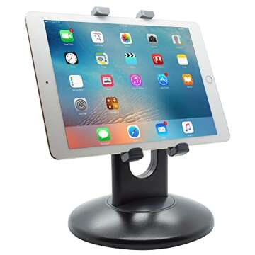 Kantek Tablet Stand for Apple iPad, iPad Air, iPad Mini, Galaxy Tab (7-Inch or 9.7-Inch), Kindle Fire (7-Inch or HD 6) and most other 6 to 7-Inch or 9.7-Inch Tablets (TS710)