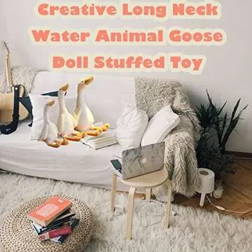 CHELEI2019 23.6" Goose Plush White Swan Stuffed Animal Toy Duck Plush Toy,Gifts for Kids