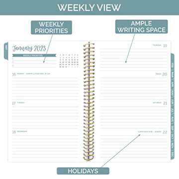 bloom daily planners 2023 Calendar Year Day Planner (January 2023 - December 2023) - 5.5” x 8.25” - Weekly/Monthly Agenda Organizer Book with Stickers & Bookmark - Daydream Believer